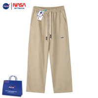 NFT NASA联名直筒宽松休闲裤男生夏季阔腿拖地裤高级感情侣长裤子