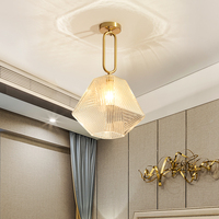 美式卧室灯创意时尚吊灯欧式几何灯现代简约吧台楼梯餐厅全铜灯饰