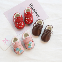 冬季 女宝宝棉鞋学步鞋软底真皮6-18个月婴儿棉鞋0-1岁幼儿鞋子男