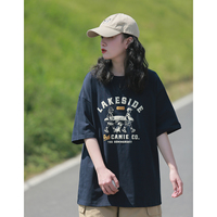 cityboy中性风短袖女2023夏季新款美式街头潮牌学生运动休闲T恤薄
