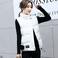 2018新款小马甲女秋冬装韩版短款黑色羽绒棉衣服白色学生背心外套