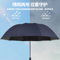 天堂伞晴雨两用防晒双人超大三人折叠黑胶遮阳伞男女士特大号雨伞