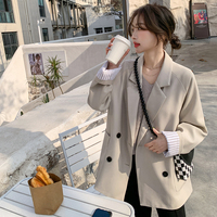 高级感米白色秋季西装外套女2022新款今年流行韩系气质小西服