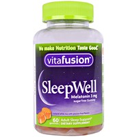 正品现货美国Vitafusion Sleep Well倒时差睡眠软糖助眠褪黑素