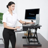 站立式电脑升降桌笔记本办公电脑台免安装桌上桌书桌工作台可折叠