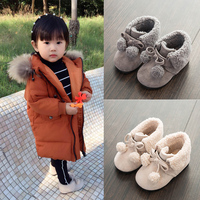 女宝宝公主鞋软底1-3岁婴儿0-2学步鞋子加绒春秋冬季棉鞋6-12个月