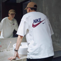 Nike耐克短袖T恤男款2022新款夏季大码宽松半袖白色纯棉体恤潮牌