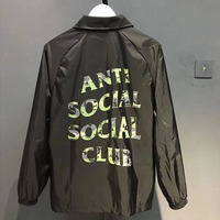 ASSC anti social social club教练夹克情侣风衣冲锋衣棒球服外套