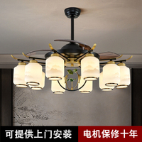 新中式现代豪华客厅风扇灯卧室餐厅中国风吊扇灯酒楼书房LED吊灯