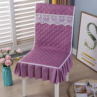 通用坐垫靠垫连体中式椅垫家用简约加厚防滑餐桌椅套罩纯色椅子垫