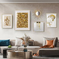 现代轻奢客厅装饰画简约大气沙发背景墙挂画北欧风格壁画高级组合