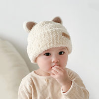 宝宝帽子冬季韩版男女童婴儿毛绒帽针织保暖护耳秋冬款儿童毛线帽