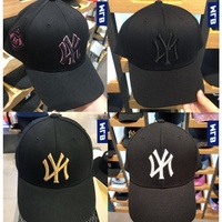 韩国代购正品MLB棒球帽LA洋基队NY鸭舌帽ins嘻哈男帽女帽遮阳帽