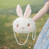 斗罗大陆小舞的兔子包同款洛丽塔可爱小兔子包包珍珠链斜挎包软妹