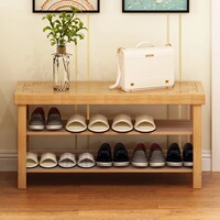 鞋架简易家用鞋柜经济型省空间换鞋凳防尘多层门口实木可坐小鞋架
