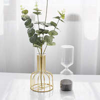 北欧ins风格小花瓶干花铁艺摆件 客厅餐桌植物鲜花插花桌面装饰品