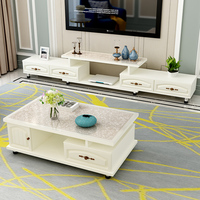 茶几电视柜组合欧式简约现代冰花钢化玻璃小户型家具客厅创意茶几