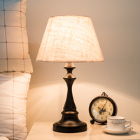 美式台灯卧室床头灯北欧简约现代客厅温馨创意遥控触摸床头柜台灯