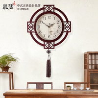 新中式装饰钟表挂钟客厅中国风创意卧室静音家用墙壁轻奢石英时钟
