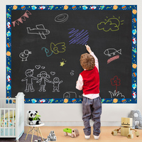 家用黑板贴白板贴可擦写儿童教学涂鸦绿板贴自粘可移除墙贴纸墙膜