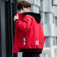 男士外套2018新款青少年学生潮流韩版加绒夹克男生冬季春秋季外衣