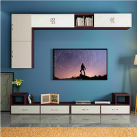 简约电视背景墙客厅电视柜茶几壁柜吊墙柜套装新款家居组合视听柜