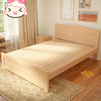 实木床15米双人床18米主卧储物床约原木单人松木床
