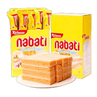 印尼进口丽芝士纳宝帝奶酪味威化饼干nabati威化饼干巧克力味零食