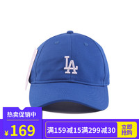韩国专柜正品MLB男女款蓝色软顶小标LA道奇队棒球帽弯檐可调节帽