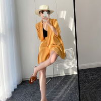 西装外套女2023夏装新款韩版时尚气质显瘦短裤薄款垂感两件套装