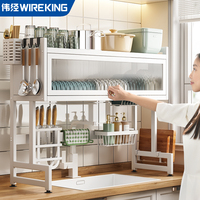 厨房水槽置物架台面晾碗盘碗碟收纳柜家用多功能水池放碗柜沥水架