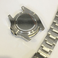 男士实心壳套配件手表不锈钢机械表精钢全钢表壳表带8200可配