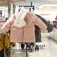韩国代购童装pawinpaw男女童棉服2018新款棉袄外套男女孩时尚洋气