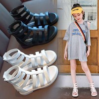 女童罗马凉鞋2022夏季新款童鞋中大童时尚软底公主小女孩儿童鞋子