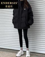 潮牌宽松慵懒风羽绒棉服女2022年冬季新款韩版时尚加厚面包服外套