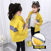 儿童秋季风衣外套中大童拼色夹克小女孩棒球服休闲上衣韩版运动服