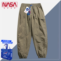 NASA联名高级感夏季工装束脚潮牌男生情侣运动嘻哈休闲长裤子卫裤