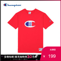 CHAMPION冠军短袖T恤男款100周年限定新品大C LOGO潮圆领男士T恤