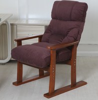 高脚懒人老人沙发椅子单人舒适休闲折叠实木扶手电脑靠背躺椅家用