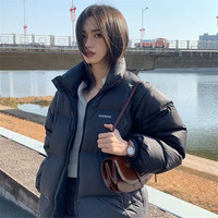 韩国羽绒服女短款2022年新款时尚加厚宽松白鸭绒学生面包服外套潮