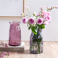 居家家玻璃花瓶欧式简约水养植物器皿客厅摆件鲜花插花水培干花瓶