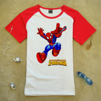蜘蛛侠超级漫画英雄周边衣服个性创意人物印花青少年纯棉短袖T恤