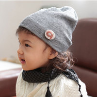 韩国代购宝宝帽子针织帽秋冬季加厚保暖纯棉婴儿童1-3岁男童女童