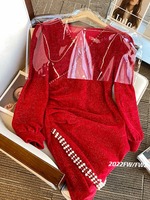 生日小礼裙女装过新年衣服法式千金赫本风本命年圣诞节红色连衣裙