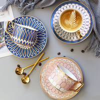 英式轻奢陶瓷咖啡杯欧式小奢华咖啡杯碟套装家用下午茶精致杯子勺