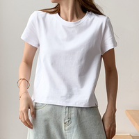 网红白色短袖t恤女2023年夏季新款韩版宽松设计感开叉短款上衣潮