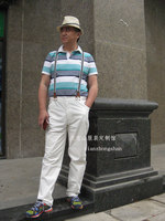 男士中老年全棉休闲背带裤长裤 白色黑色 弹力背带可脱卸