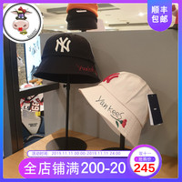 【大牛韩代】韩国正品MLB新款洋基队渔夫帽遮阳帽盆帽花卉刺绣潮