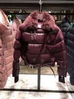 欧货潮牌2018冬季新款亮面加厚外套夹克大毛领短款羽绒服女面包服