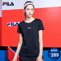 FILA斐乐T恤女2019夏季新款简约女士上衣品牌女装运动休闲短袖T恤